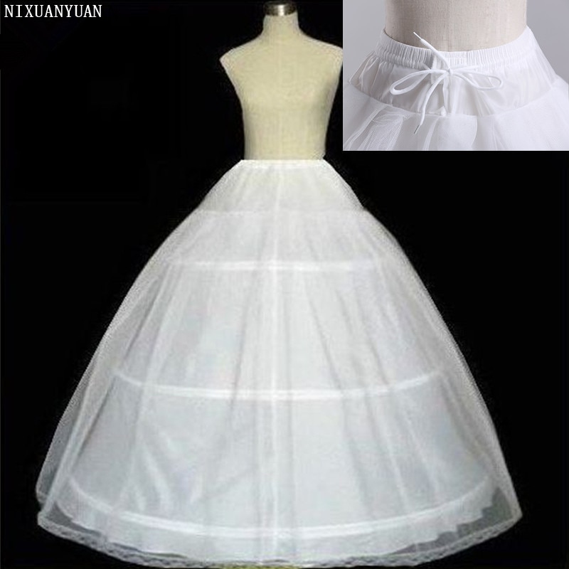 Novia Enaguas Unterrock Hochzeit Schlupf Hochzeit Zubehör Hemd 3 drei Reifen Für Eine Linie Brautkleid Petticoat Krinoline