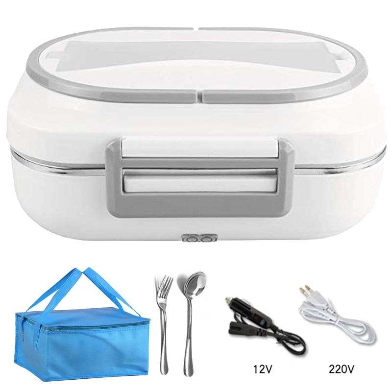 Auto Hause Dual Verwenden 12V 220V Elektro Mittagessen-Kasten Lebensmittel Heizung Container Tragbare Edelstahl Wärmer Heizung Bento Kasten Haushalt