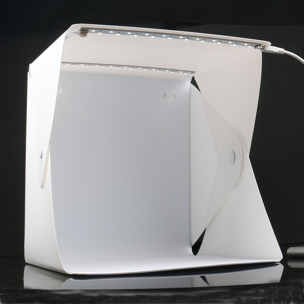 Mini Licht Kasten Doppel LED Licht Zimmer Foto Studio Fotografie Beleuchtung Schießen Zelt Hintergrund Kasten Foto Studio