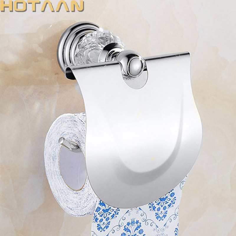 Schlecht Chrom Papier Halfter Mit Kristall Zauberstab Papier Rolle Gestell Hängt Papier Handtuch Halfter Archaize Wasserdichte Toiletten Papier Halfter