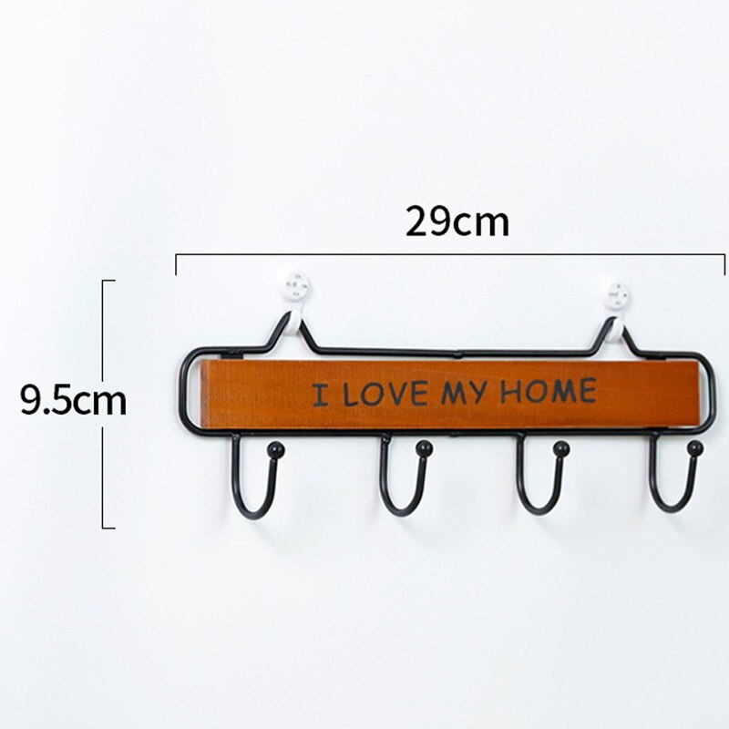 Mantel Gestell Zauberstab Montiert, einstellen von 3 Gestelle mit 4 Haken, mit Holz und Metall sterben Haken Schiene Kann für Mantel Hütte Geldbörse Schlüssel