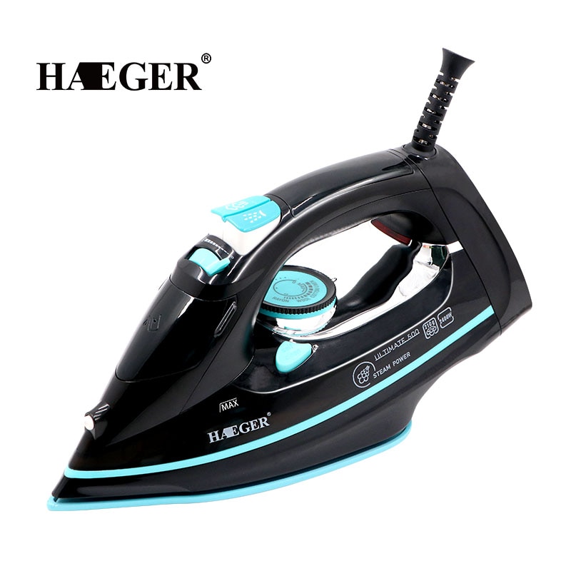 2200W Bunte Tragbare Elektrische Dampf Eisen Für Kleidung 220V Drei Gänge Ceramicsoleplate HAEGER-5882-