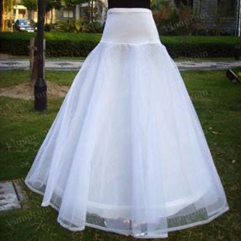 A-Linie 1-Band Fishtail Petticoat Braut Volles Länge geschichtet Ballkleid Rutscht Tüll Krinoline Unterrock für Hochzeit Kleid