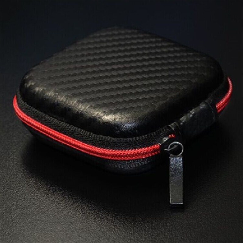 Neue Reise Durchführung fallen 7,5x7,5x3,5 cm Schwarz Münze Container Organizer Eva Kopfhörer Lagerung Kasten Bluetooth Kopfhörer lagerung Kasten