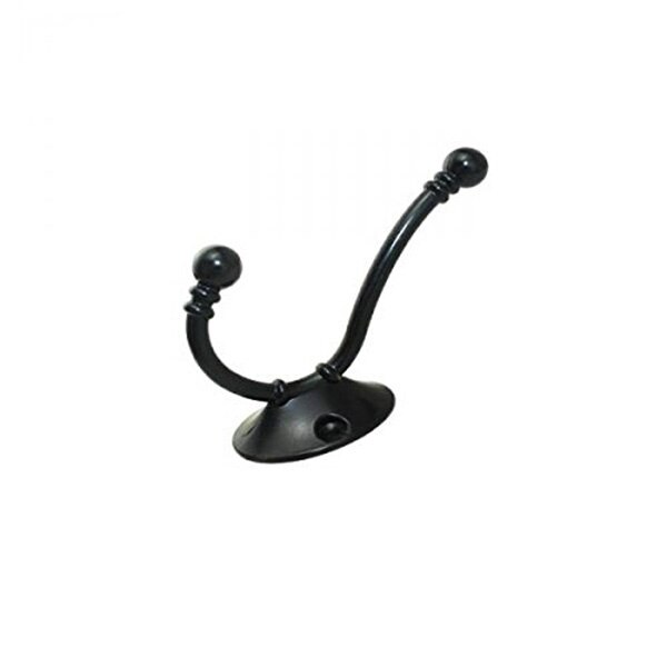 6 stücke Doppel-Punkte Mantel Haken Zauberstab Halterung Mantel Hütte Handtuch Haken-Schwarz