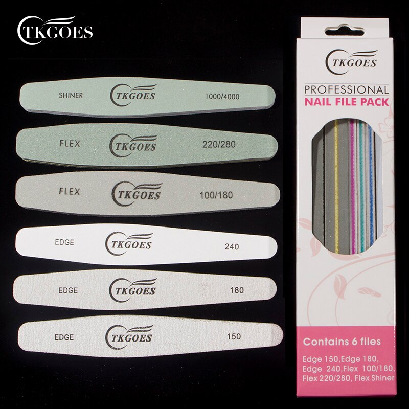 6 Grütze Profi Kasten Nagel Dateien Nagel Kunst Datei Nagel Puffer Schleifpapier Schlank Bausatz einstellen 6 Arten Verfügbar Manikübetreffend Pedikübetreffend nagel