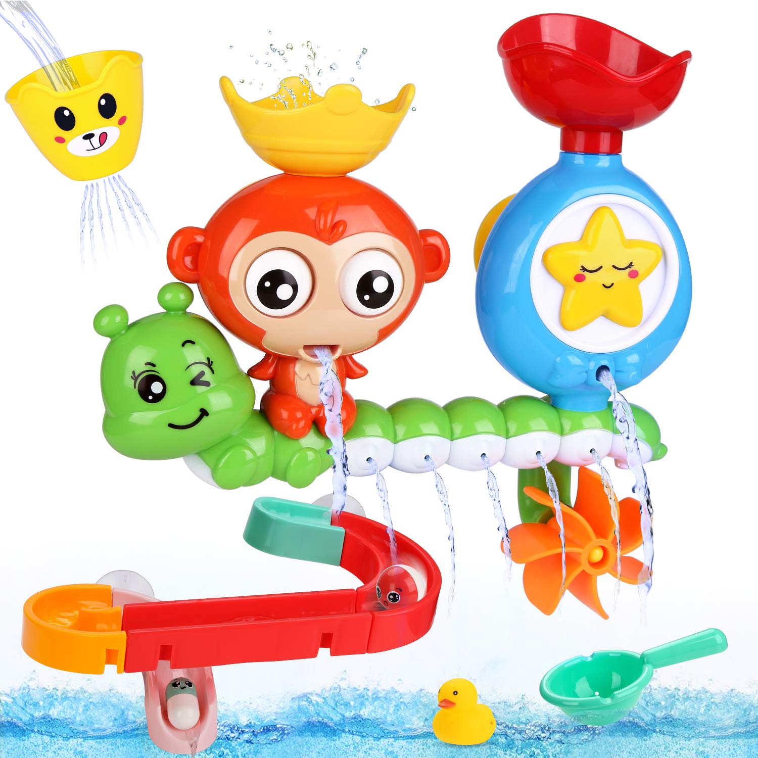 Baby Karikatur Affe Klassische Dusche Schlecht Spielzeug 14 Stck Dusche Ebene Seestern Streuen Badewanne Spielzeug einstellen für freundlicher