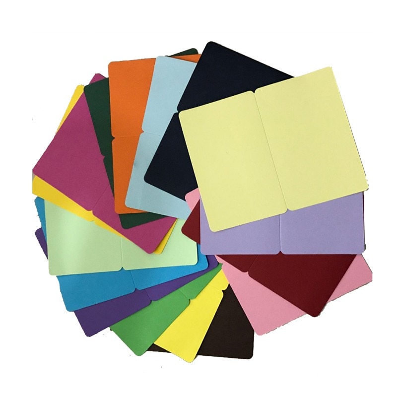 10 stücke leer farbe karte faltbare gruß Segen blume Einkaufen nachricht karte Süssigkeit farben DIY 15x10cm
