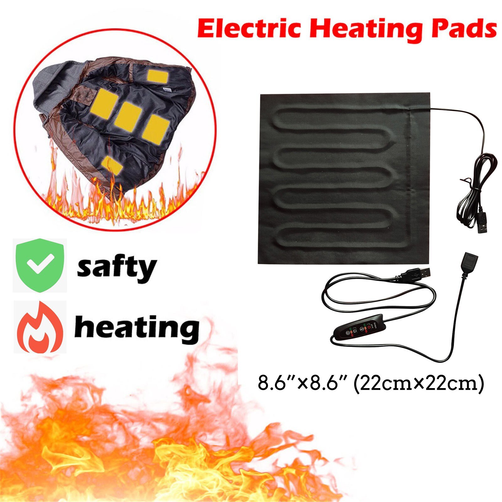 USB heizung Elektrische heizung Pad Pad heizung Thermische Kleidung Beheizten Außen Handy, Mobiltelefon