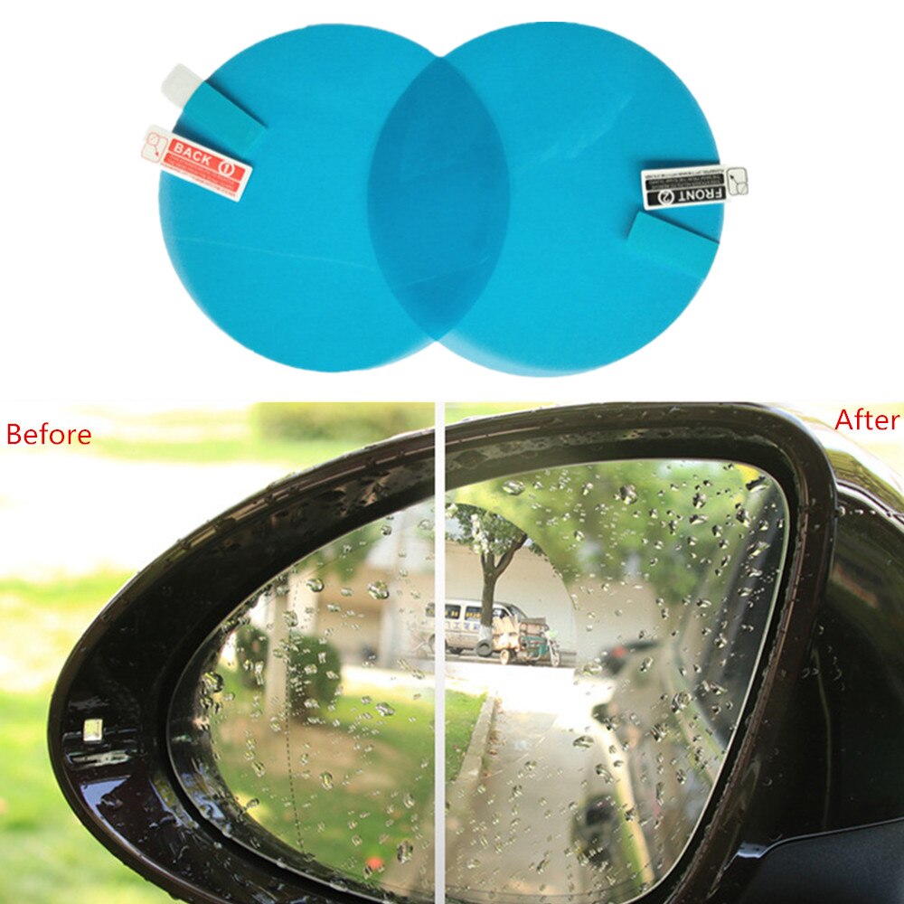 2 Pack Auto Spiegel Fenster Klar Film Anti Blenden Auto Rückspiegel Schutz Film Wasserdicht Regensicher Anti Nebel Auto Aufkleber