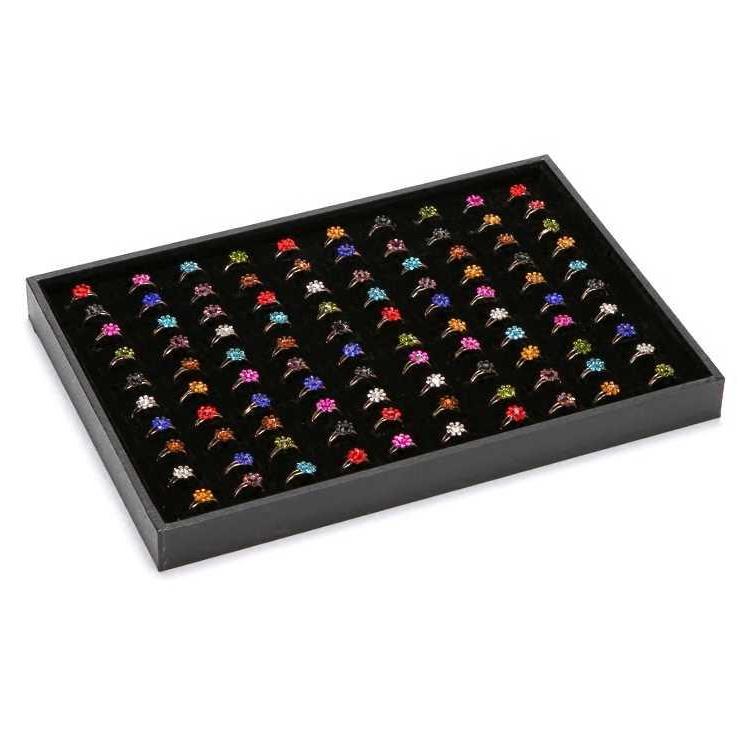 100 Schlüssel Ring Anzeige Kasten Frauen Ohr Zucht Lager Kasten Schmuck Veranstalter Ring Anzeige Tablett Ohrring Zeigen fallen Ring Halfter bijouxs