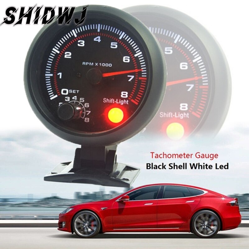 Neue Auto Waren Wasserdicht 12v Auto LED-Schicht-Licht 0-8000 Rpm Neue Tachometer Tacho Messgerät Meter Auto Auto Zubehör
