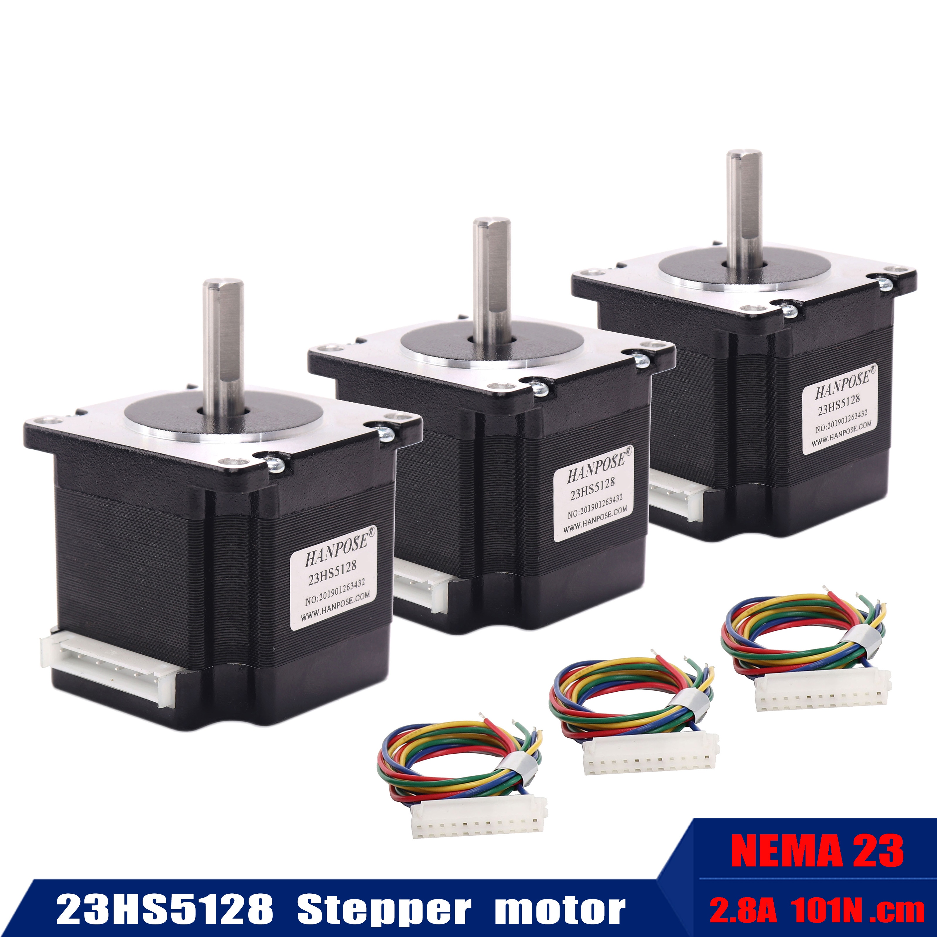 3Stck 23HS5128 NEMA23 schrittmotor 57 Motor- 51mm 2,8 EIN 4-draht 101N.cm, verwendet für elektronische automatische ausrügestochen stepper Motor-
