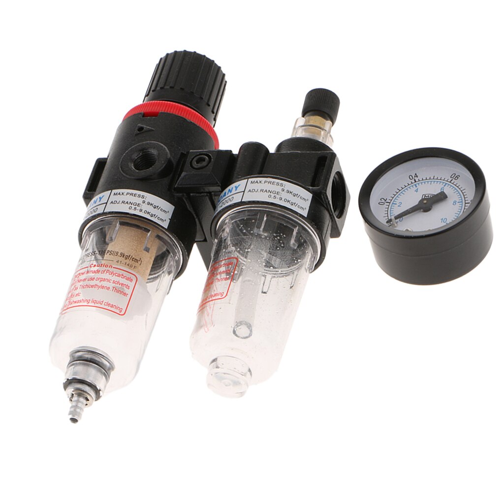 NEUE Metall Kunststoff Luftdruck Regler öl/Wasser Separator Falle Filter Airbrush Kompressor Langlebige