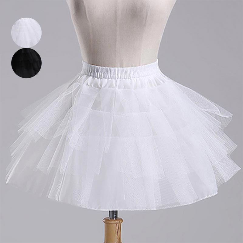 Braut Hochzeit Kleid Kleid Verstrebungen Drei Schicht Harte Schwarz Und Weiß freundlicher Formale Kleid Petticoat Lolita