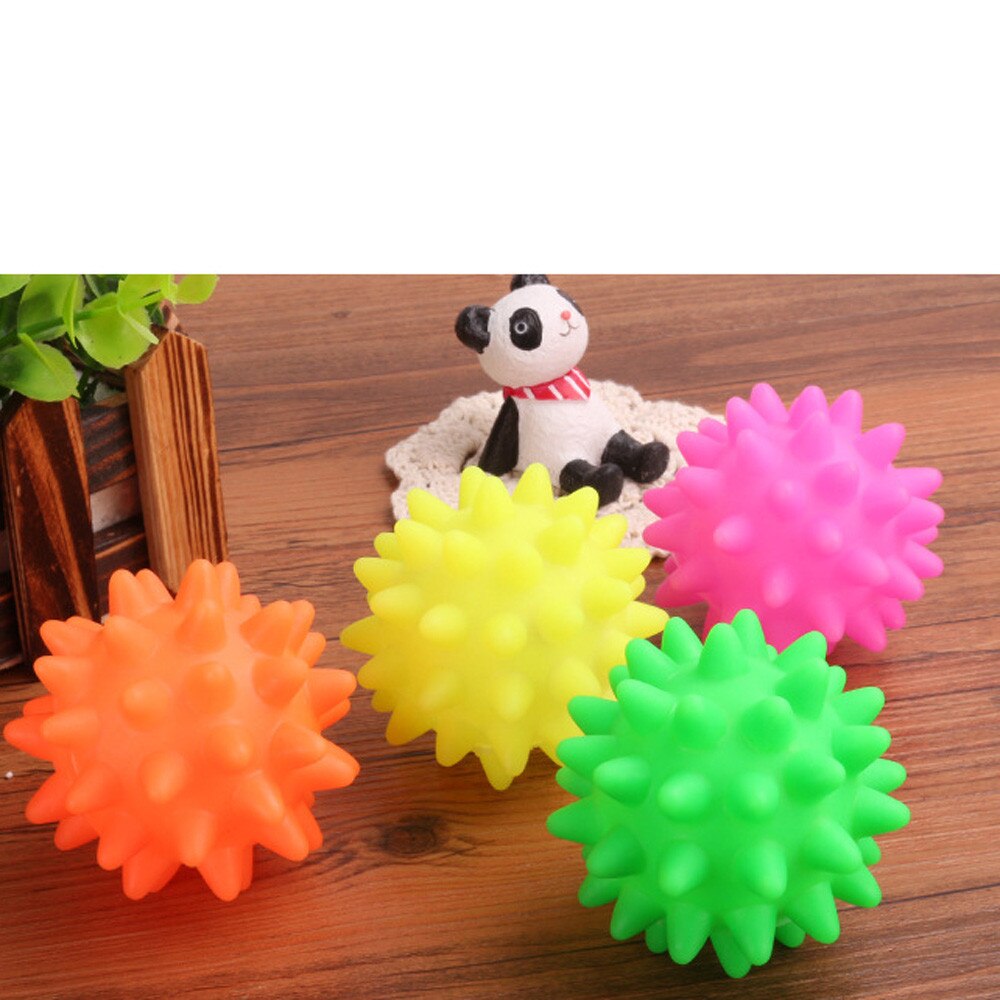 Neue Hund Spielzeug SchöNe Neue Gummi Ball Spielzeug Hund Haustier Spaß Spikey Ball Beißen Kauen Und Spielzeug Ball zubehör zabawka dla psa * 5