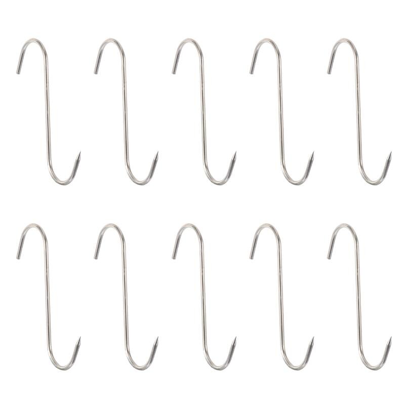 10Stck Fleisch Haken Edelstahl Zauberstab Haken S-Förmigen Haken Küche Gerät