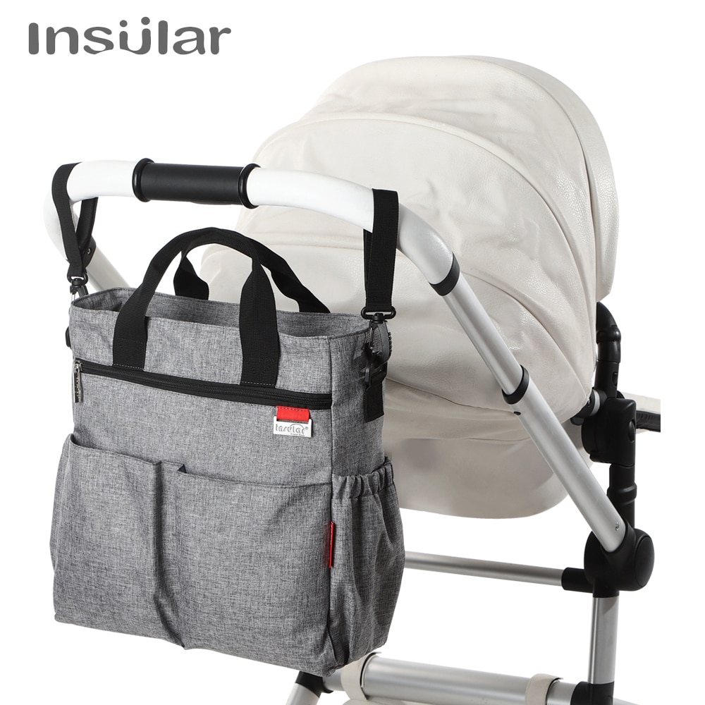insular Mumie Windel Tasche Für Kinderwagen Große Reise Schulter Pflege Tasche Baby Pflege Windel Frauen Handtasche bolsa maternidade