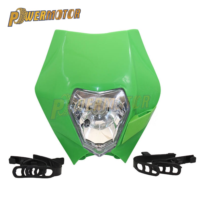 Motorrad Scheinwerfer Verkleidung 12v 35W 4 farbe Motorrad Schmutz Fahrrad Moto-Cross Supermoto Universal- Scheinwerfer Verkleidung für SX EXC