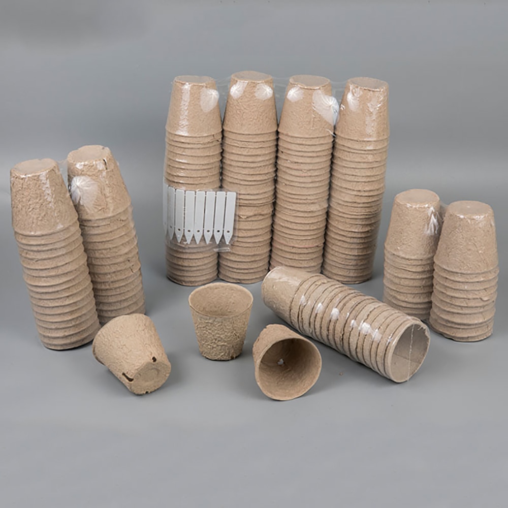 Balkon Kindergarten Anbau Torf Töpfe Garten Pflanzen Sämling Anlasser Runde Torf Töpfe Tassen Biologisch Abbaubare Blumentöpfe 50 Stck