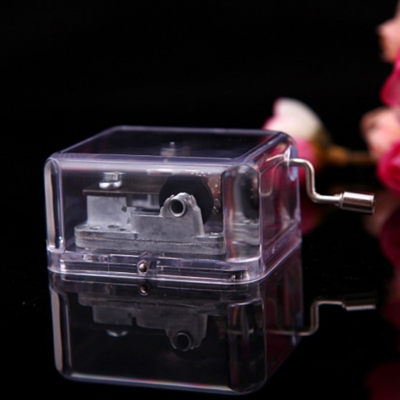 SchöNe Musik Kasten DIY Handwerk Jahrgang Musical Gold Hand Drehleier Schloss Ich bin Himmel 5 Lieder Musik boxen