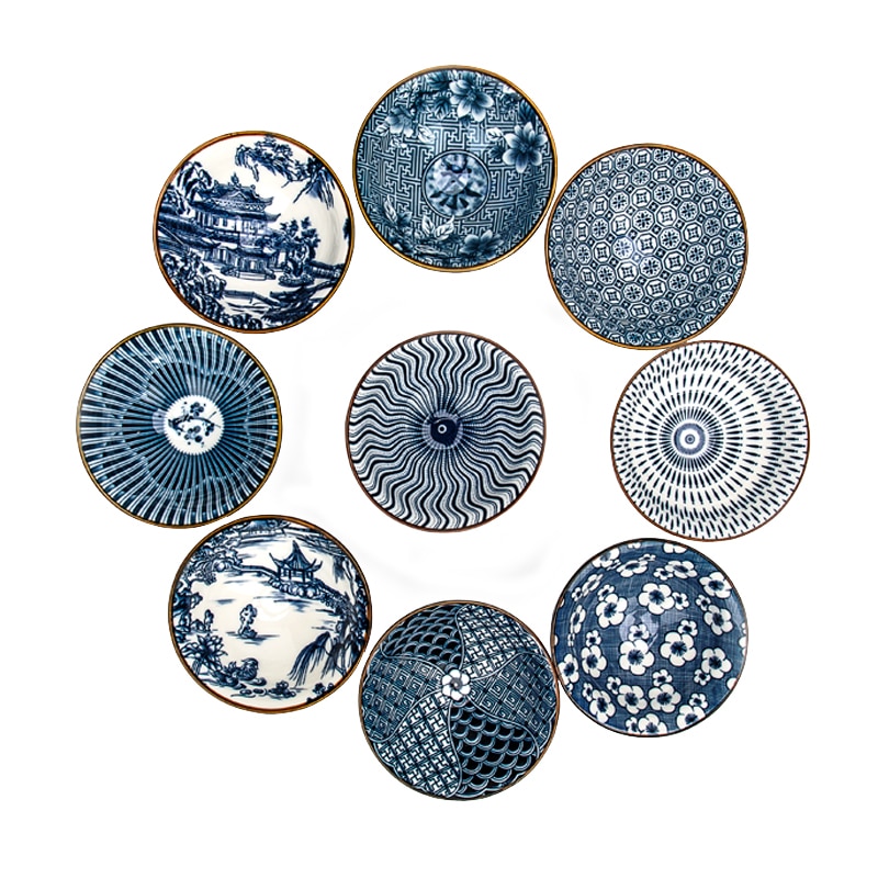 4 Teile/satz Keramik Tee-einstellen Japanischen Stil Kleine Tee Tasse Einzigen Tasse Antike Blau und Weiß Porzellan Tasse Persönliche Tasse Meister Tasse