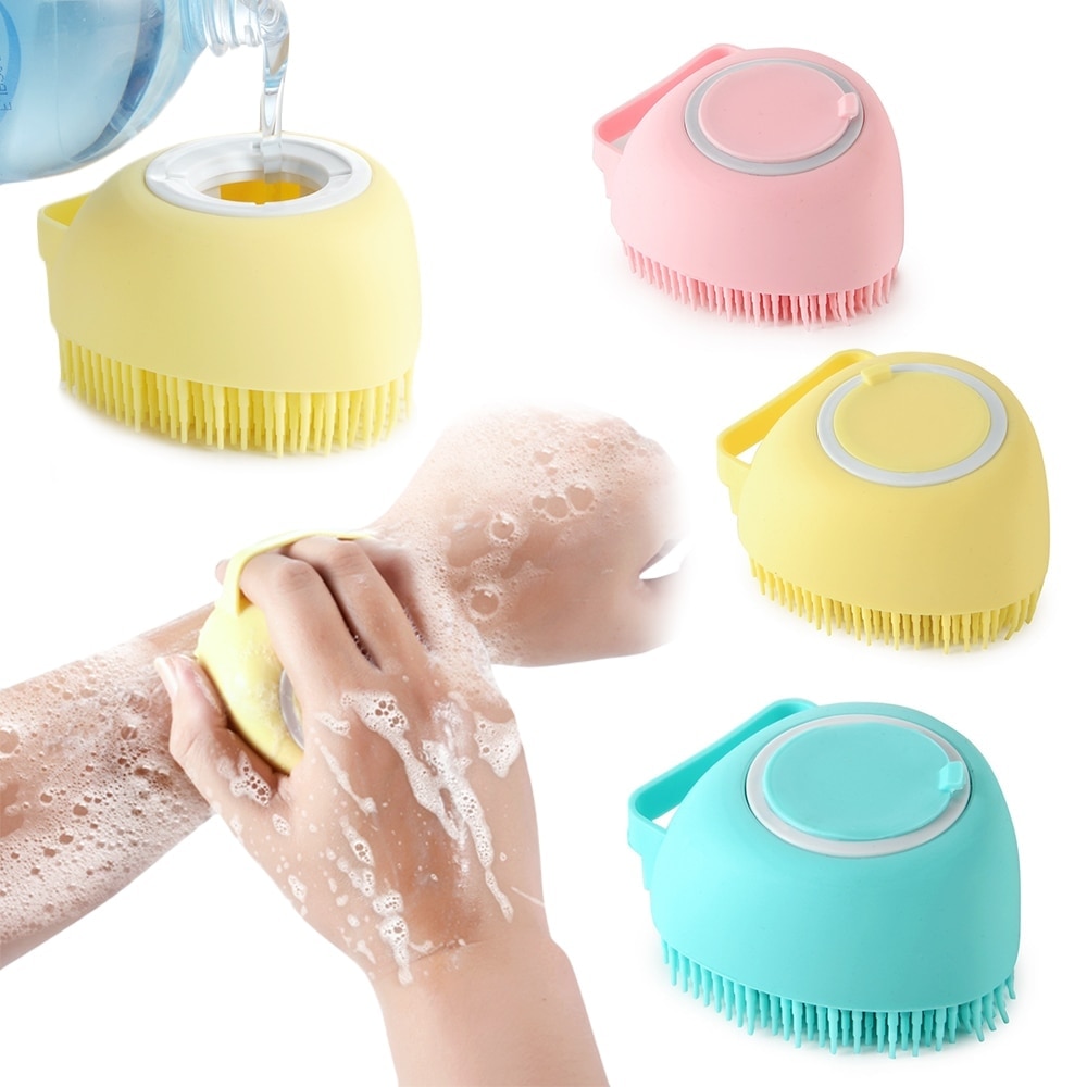 Schlecht Pinsel Mit Haken Weichen Silikon Baby Schlamm Zu Reinigen sterben Dusche Schmutz Zu Entfernen sterben Reiben Waschen Zurück Dusche Massage Schaum ^ *