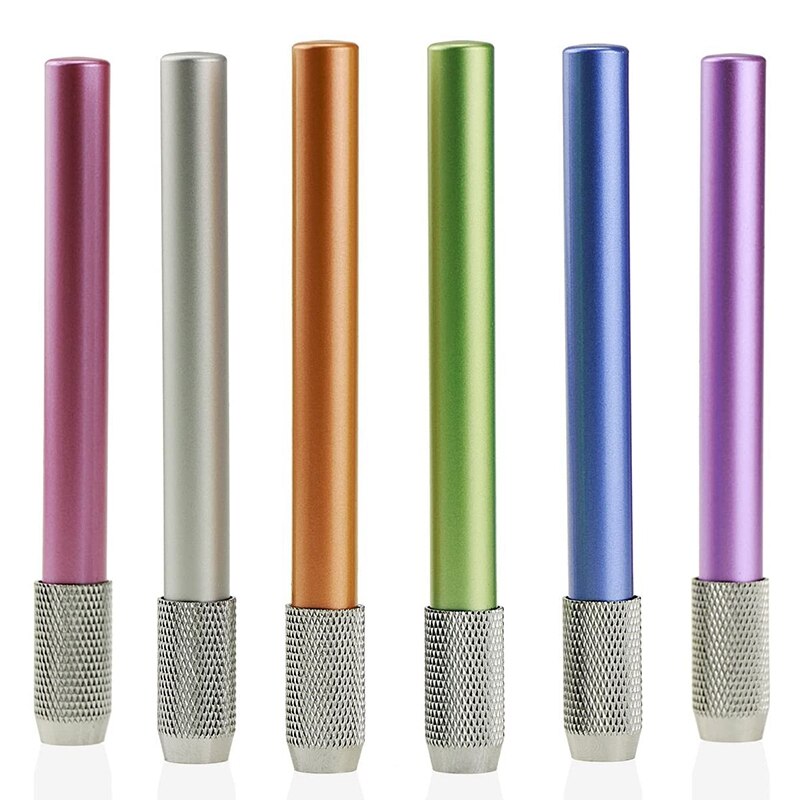 6Stck Metall Farbe stechen Einzigen-Ende Bleistift Verlängerung Bleistift Verlängerung Stift Behälter Stift Erweiterung Bleistift fallen
