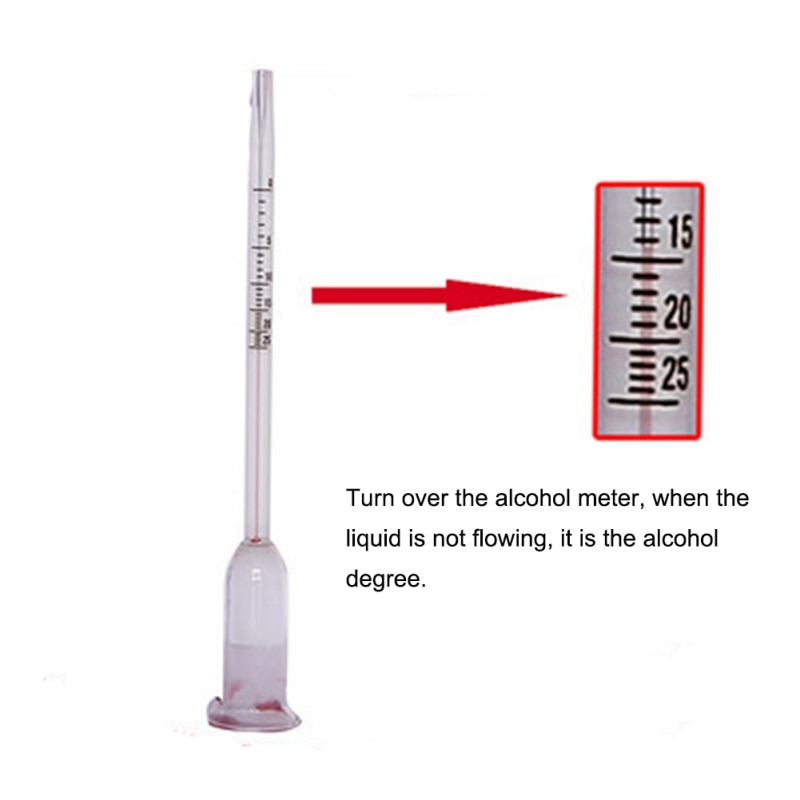 wein herstellung hydrometer alkohol Tester konzentration Meter für wein alkohol und Thermometer messung