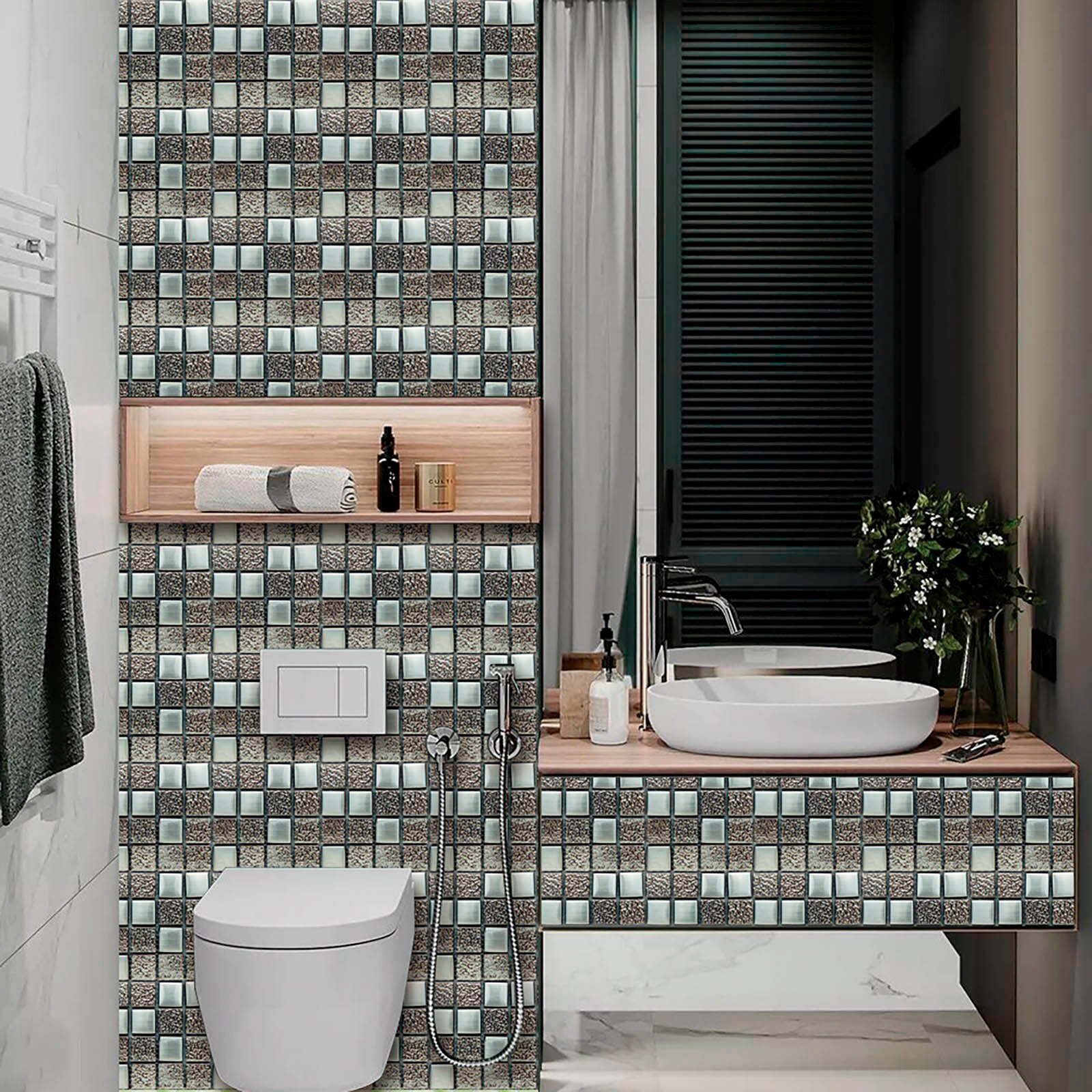 10pc 3d Kristall Fliesen Aufkleber Diy Wasserdicht selbst-Klebstoff Zauberstab Aufkleber aufbringen Küche zurück Schlecht Zauberstab Fliesen Aufkleber