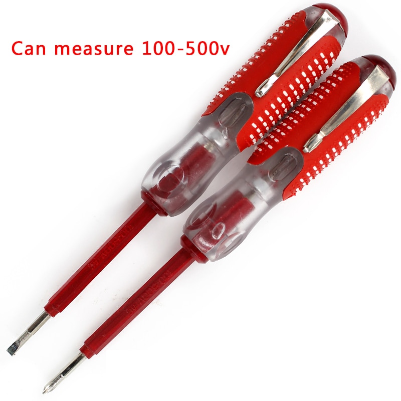 100-500V Prüfung Stift Multifunktions Schraubendreher dauerhaft Isolierung Elektriker Hause Werkzeug Prüfung Bleistift Elektrische Tester