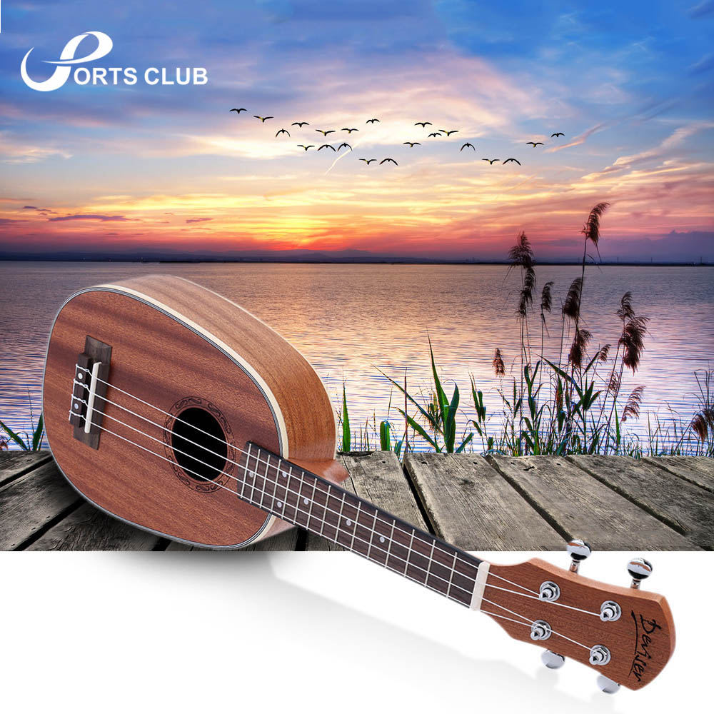 21 "Ananas förmigen Sopran Ukulele dauerhaft Sapele Ukulele Ukelele matt 4 Nylon Saiten Palisander Griffbrett