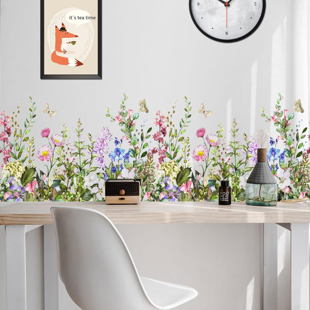 Pflanzen und Blumen Kreative Schleife Mehrere Zauberstab Aufkleber Wohnzimmer Schlafzimmer Zimmer Vinyl Zauberstab Aufkleber Wohnkultur Tapete Aufkleber