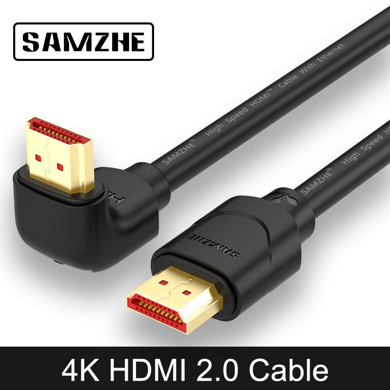 SAMZHE 4K HDMI 2,0 Kabel 90/270 Grad Winkel HDMI zu HDMI Kabel 2K * 4K 1M 1,5 M 2M 3M 5M 1080P 3D für TV PC Projektor PS3 PS4