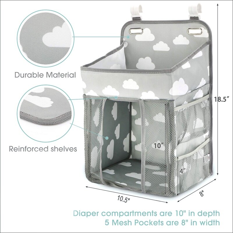 Hängen Windel Caddie Organizer-Windel Hefter für Ändern Tisch, Krippe, Playard oder Zauberstab Kindergarten Organisation Baby Dusche