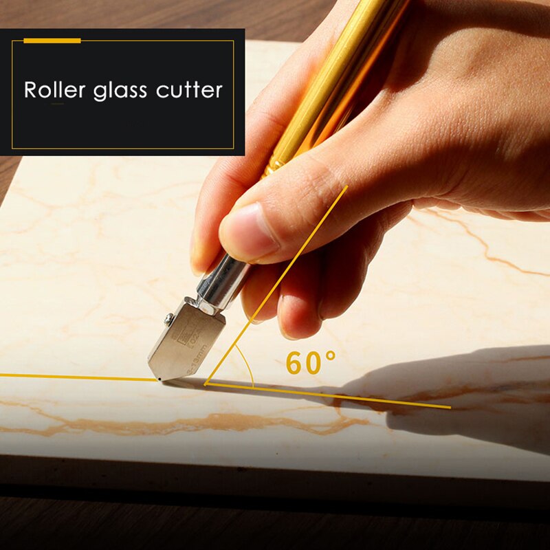 Glas Schneiden Werkzeug Glas Cutter diamant Cutter kopf stahl klinge schneiden werkzeug öl liefern-Schleudern metall griff für manuelle werkzeug