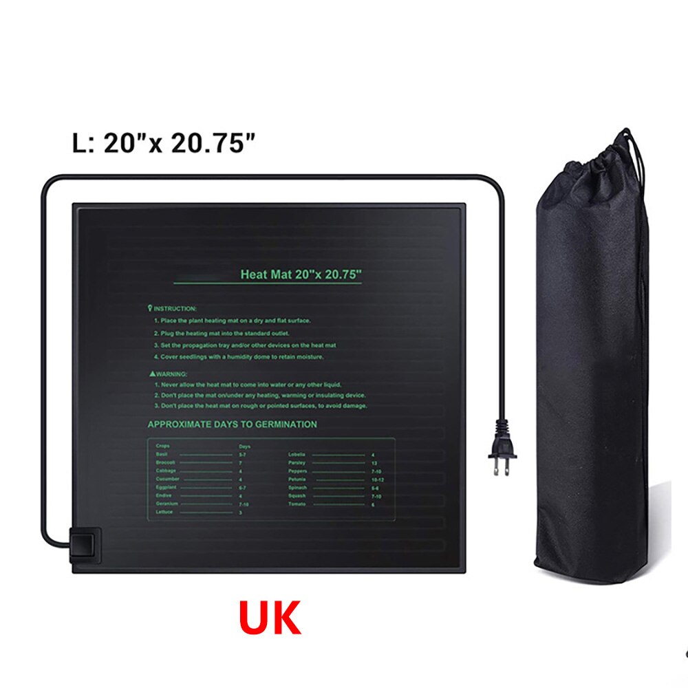 120V-230V 50HZ Anlage Heizung Pad Wasserdichte Sämling Wasserdicht Anlage Samen Heizung matt Garten 20X 20,75 zoll UK/EU 40W Pflanzen