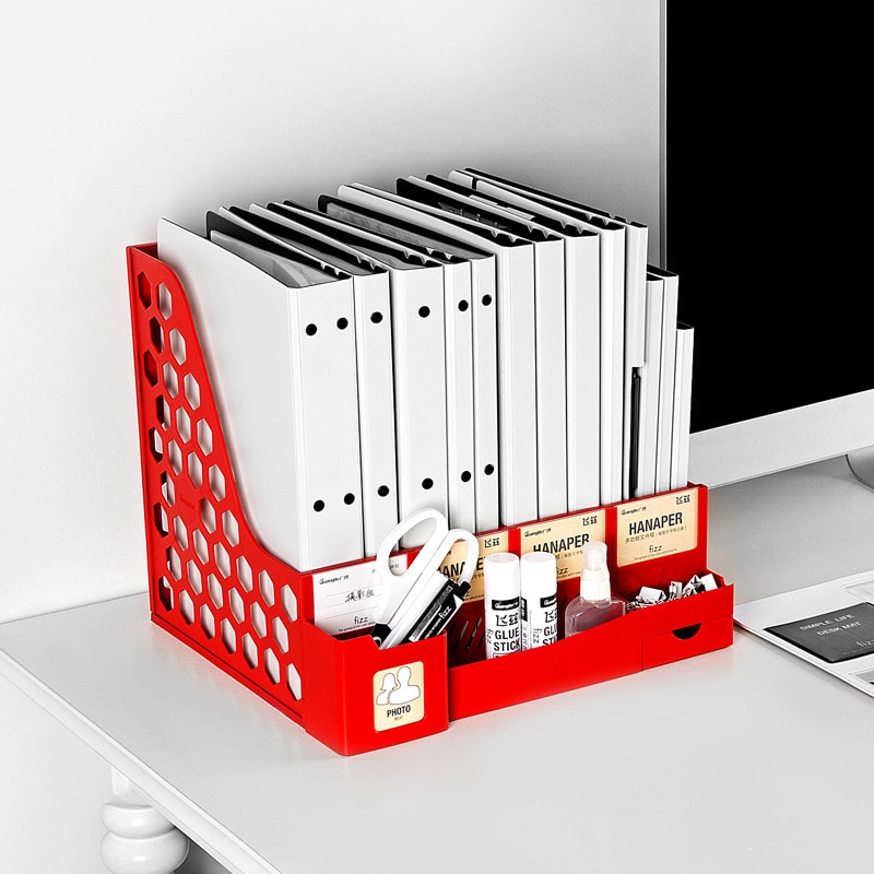 4 abschnitte Dokument Gestell bücherregal bücherregal Dokument Gestell büro papier fach Magazin Datei Halfter Organizer Schule Liefert