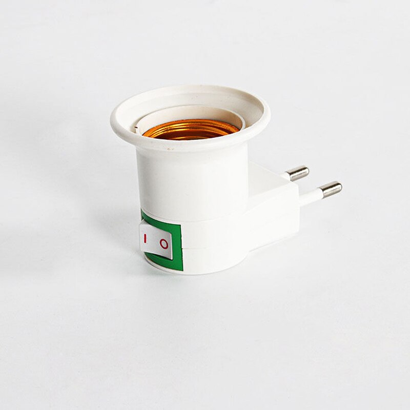 Lampe Basis E27 LED Licht Männlichen Buchse EU Typ Stecker Adapter Konverter für Birne Lampe Halfter Mit AUF/AUS-Geschmack