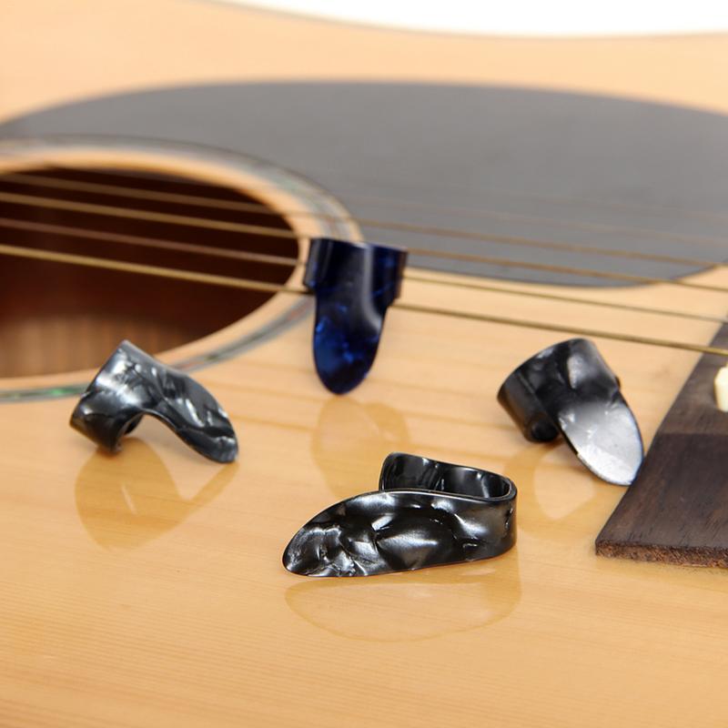 4Stck 1 Daumen 3 Finger Elektrische Akustische Gitarre wählen Nagel Zelluloid Gitarre Banjo Daumen Plektrum Fingerpicks Gitarre Zubehör