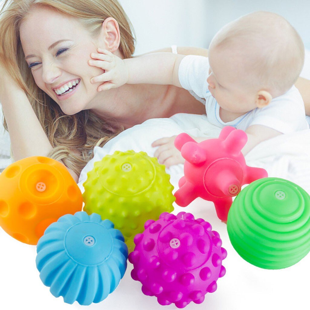 6 teile/satz Baby Spielzeug Ball einstellen Entwickeln Baby Taktile Sinne Spielzeug Baby berühren Hand Ball Spielzeug Baby Ausbildung Ball Massage weichen Ball Spielzeug