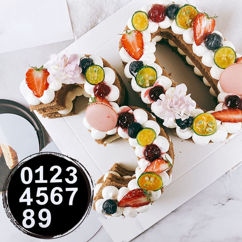 Zahlen Kuchen bilden einstellen Haustier Dekorieren Backen-bilden DIY Küche Werkzeug Für Geburtstag Gebäck PAK55