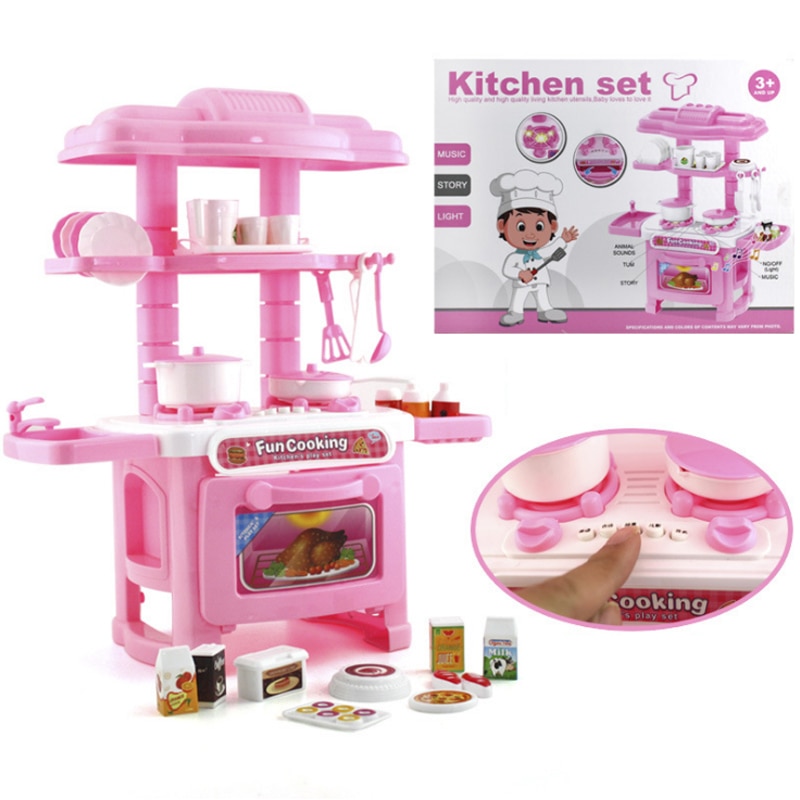 neue junge mädchen küche spielzeug küche Simulation modell farbe küche bildung spielzeug Baby