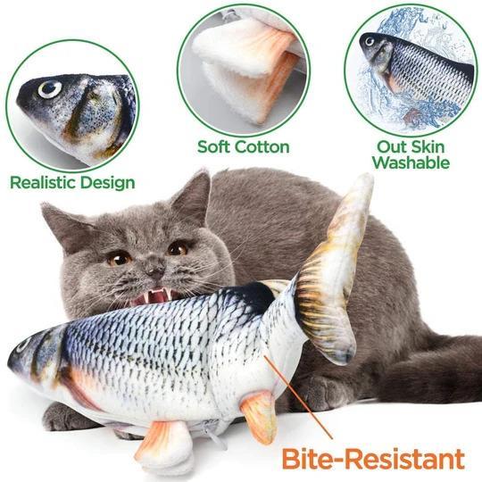 Katze Spielzeug Fisch USB Elektrische Ladung Simulation Tanzen Springen ziehen um Diskette Fisch Katze Spielzeug Elektronische Fisch Für Katzen Spielzeug 30CM