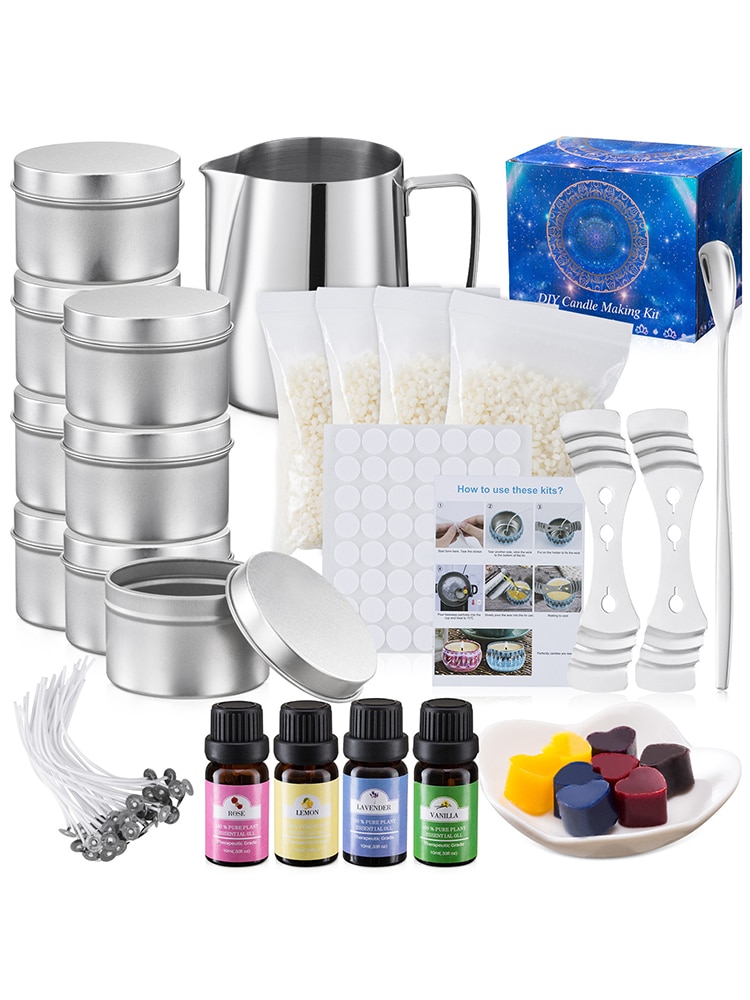 DIY Kerze, Der Bausatz Kerze Zinn Gläser Halfter Lagerung fallen Für Familie Trockene Lagerung Gewürze Camping Party Kerze, Der werkzeuge