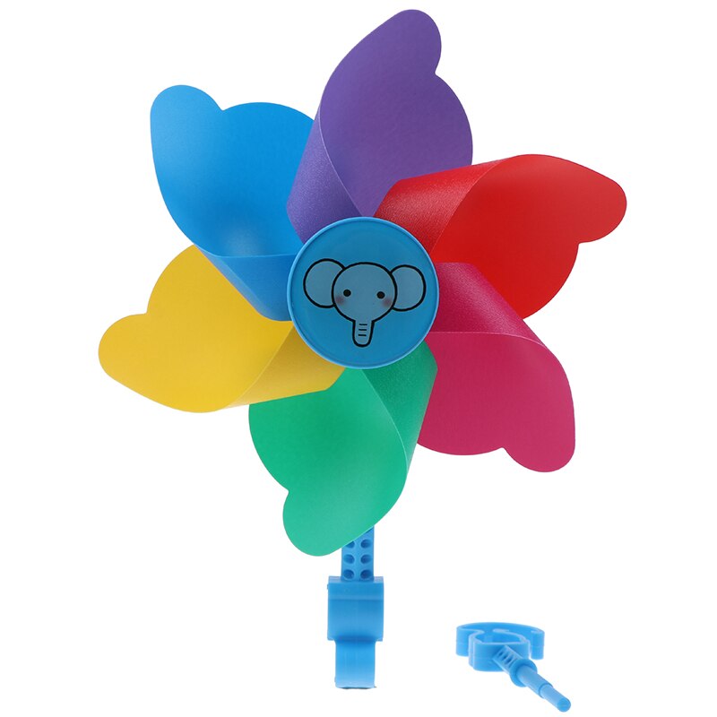 1pc PVC Bunte Windrad Windmühle Fahrrad Fahrrad Rolle Für Jungen Mädchen Baby Wind-angetrieben Spielzeug