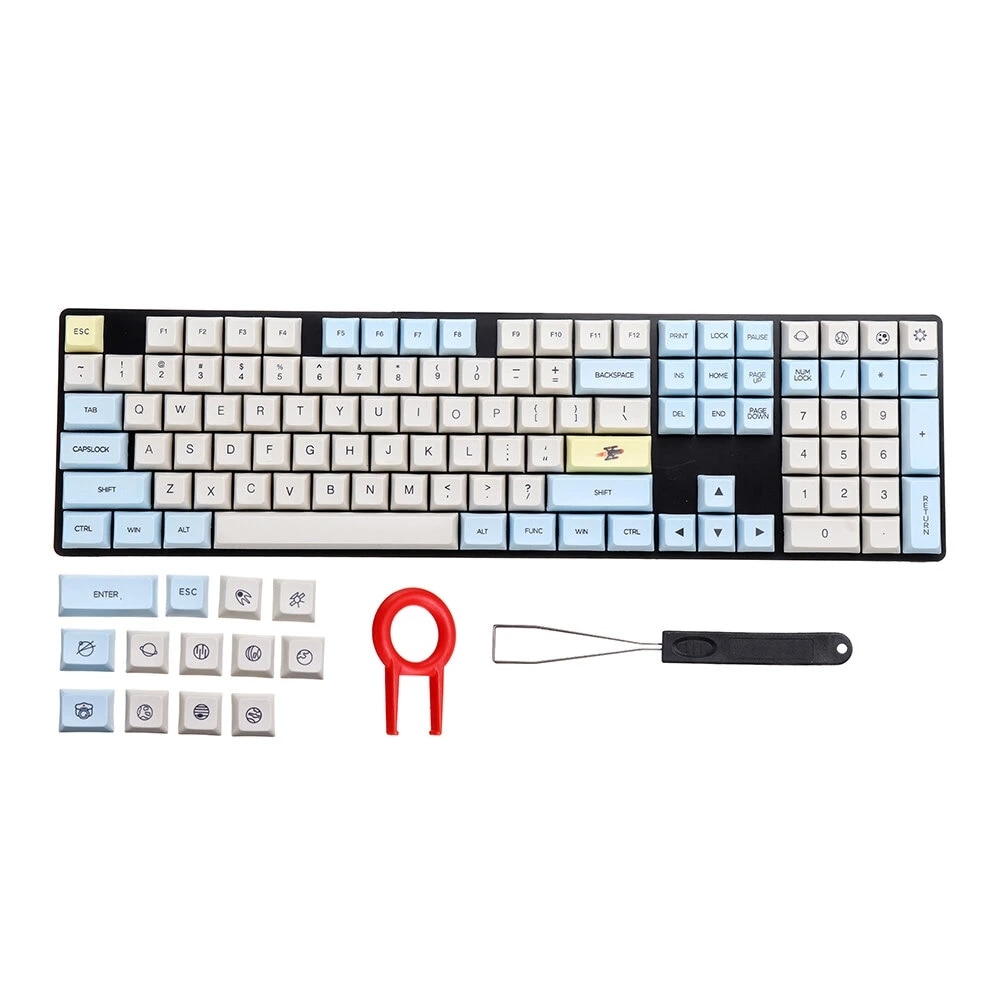 KBDfans Mond Landung Mars Tastenkappen XDA Sublimation PBT Zwei Farbe 121 Schlüssel Mechanische Tastatur Keycap