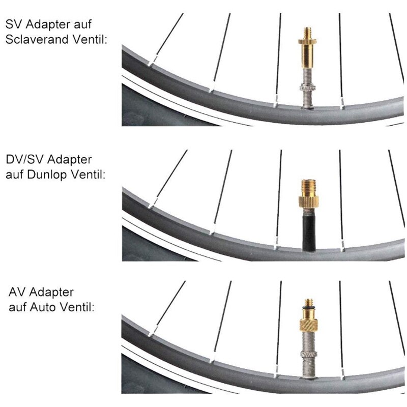 Presta Ventil Adapter Fahrrad Ventil Adapter einstellen DV AV SV Ventil Fahrrad Zubehör Radfahren Ausrügestochen Fahrrad Ventil