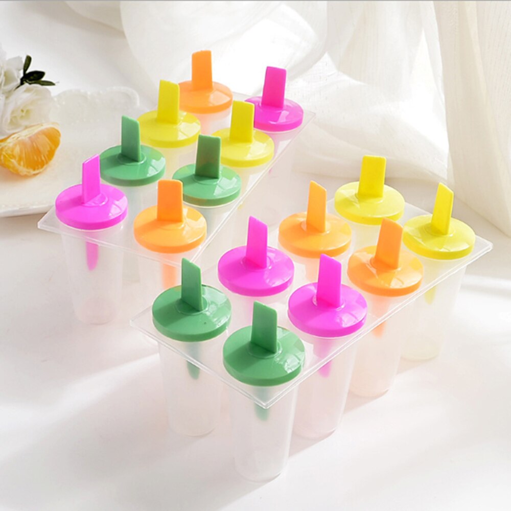 Eis bilden 8 Zell Silikon Gefrorene Eis bilden Saft Popsicle Hersteller Eis bin Stiel bilden DIY Eis