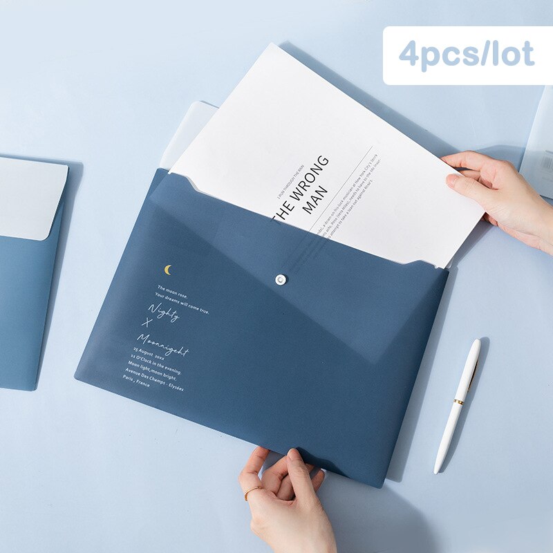 A4 Datei Tasche Datei Lagerung Tasche Dokument Organizer Lagerung Tasche Große Kapazität Daten Tasche Büro Schule Schreibwaren 4Stck